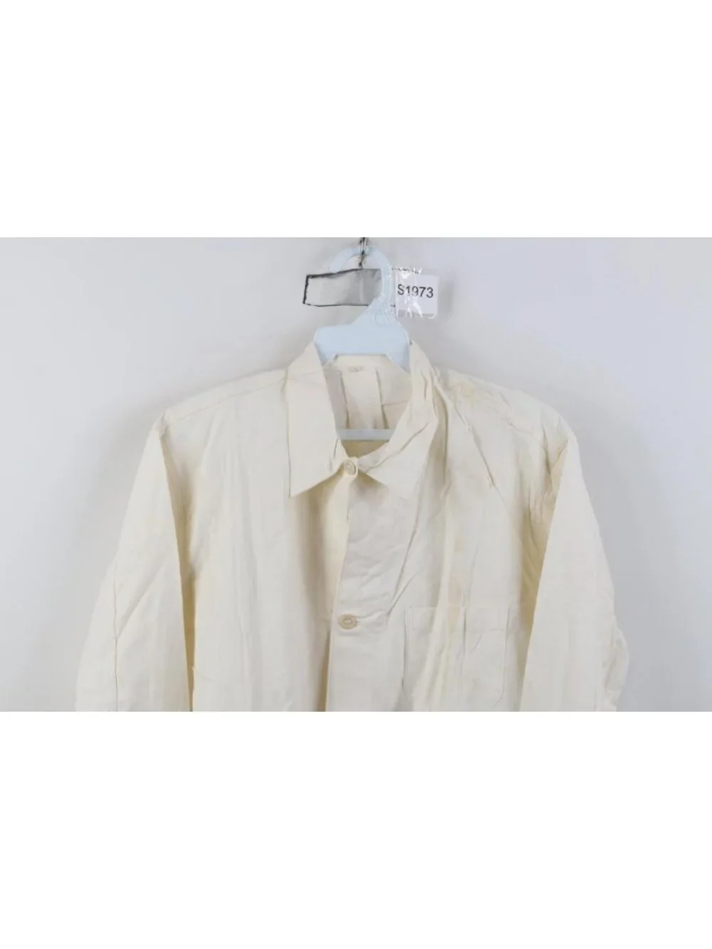 Deadstock Vtg 50s Unissued German Military Mens 36 Hospital Grandpa Shirt White